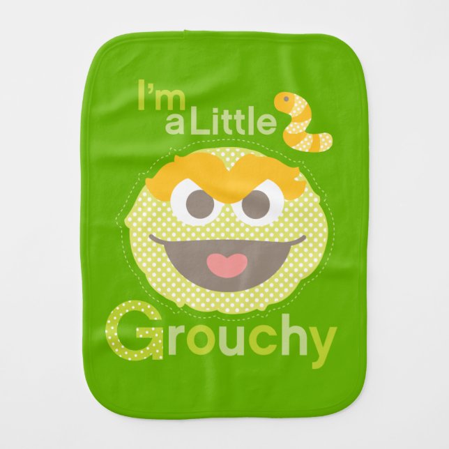 Baby Oscar Grouchy Burp Cloth (Front)