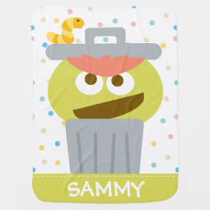 Baby Oscar the Grouch Add Your Name Swaddle Blanket