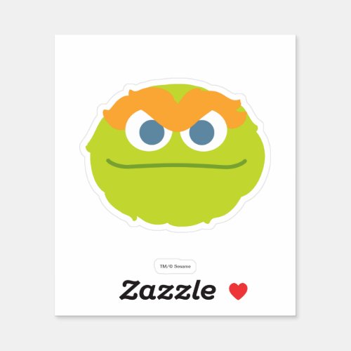 Baby Oscar the Grouch Big Face Sticker