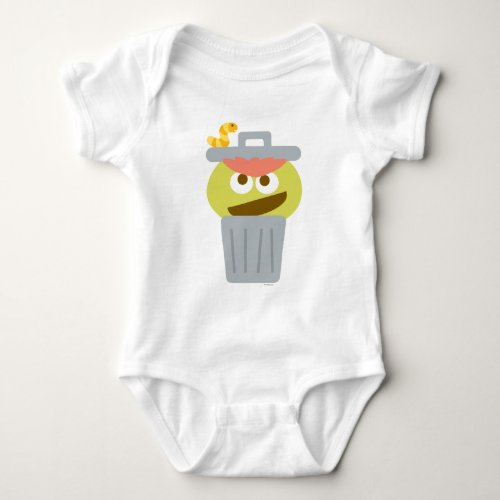 Baby Oscar the Grouch in Trashcan Baby Bodysuit