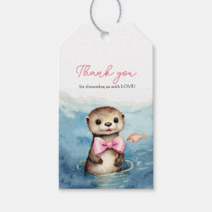 Baby Otter Baby Shower Thank You Gift Tags