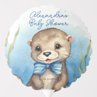 Baby Otter Boy Baby Shower Balloon