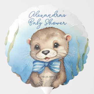 Baby Otter Boy Baby Shower Balloon