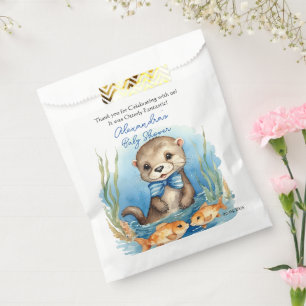 Baby Otter Boy Baby Shower Thank You Favor Bag
