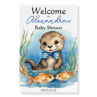 Baby Otter Boy Baby Shower Welcome