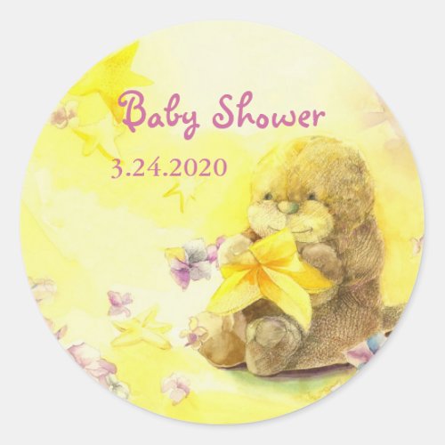 Baby Otter Cute Baby Shower Invitation Stickers