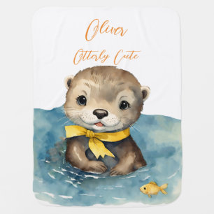Baby Otter Gender Neutral Baby Blanket