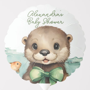 Baby Otter Gender Neutral Baby Shower Balloon