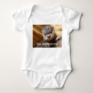 Baby otter pup infant jersey bodysuit