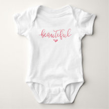 BABY OUTFIT ONSIE | Modern Pink Beautiful Script