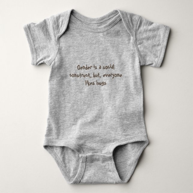 baby outfit with a political message. baby bodysuit (Front)
