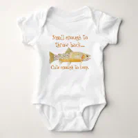 Funny Fly Fishing Baby Bodysuit, Zazzle