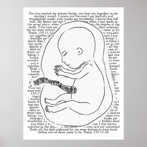 Baby Outline with Psalm 13913_16  Poster