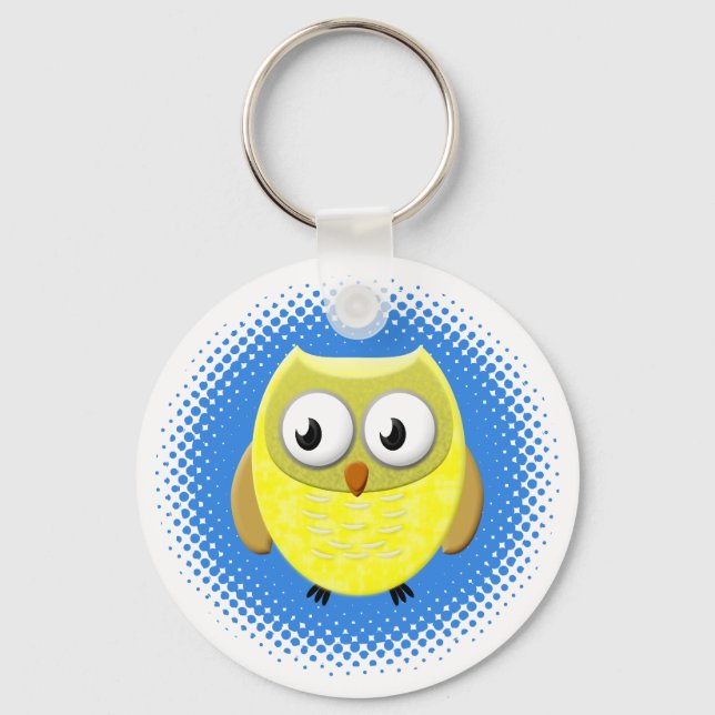 Baby Owl Cartoon Keychain (Front)