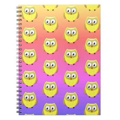 Baby Owl Cartoon Notebook