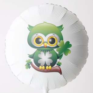 Baby Owl Cute St Patrick Cartoon Balloon