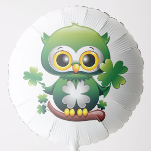 Baby Owl Cute St Patrick Cartoon Balloon