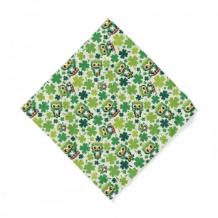 Baby Owl Cute St Patrick Cartoon Bandana