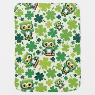 Baby Owl Cute St Patrick Cartoon Blanket