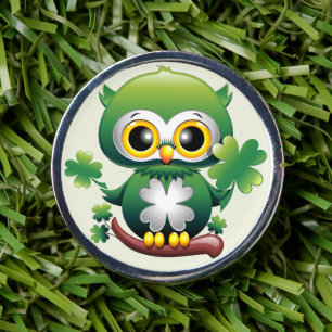 Baby Owl Cute St Patrick Cartoon Divot Tool
