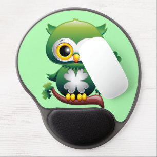 Baby Owl Cute St Patrick Cartoon Gel Mouse Pad