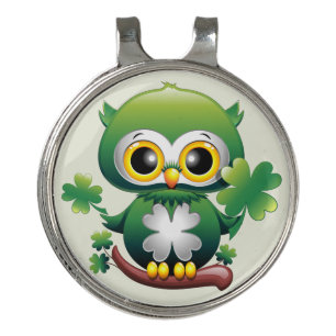 Baby Owl Cute St Patrick Cartoon Golf Hat Clip