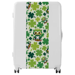 Baby Owl Cute St Patrick Cartoon Luggage