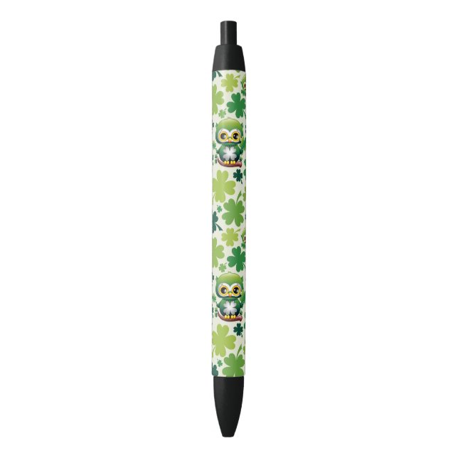 Baby Owl Cute St Patrick Cartoon Pen (Front Vertical)