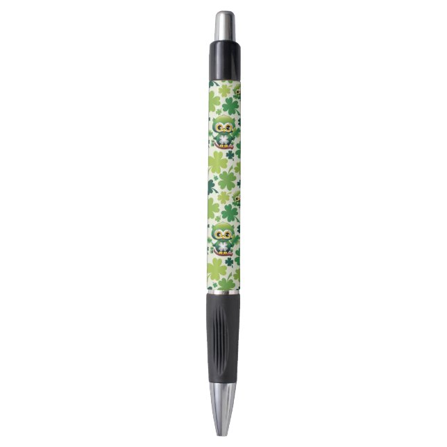 Baby Owl Cute St Patrick Cartoon Pen (Front Vertical)