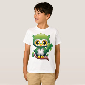 Baby Owl Cute St Patrick Cartoon T-Shirt