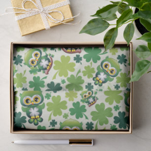 Baby Owl Cute St Patrick Cartoon Tissue Paper