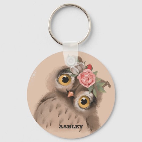 Baby Owl Keychain 