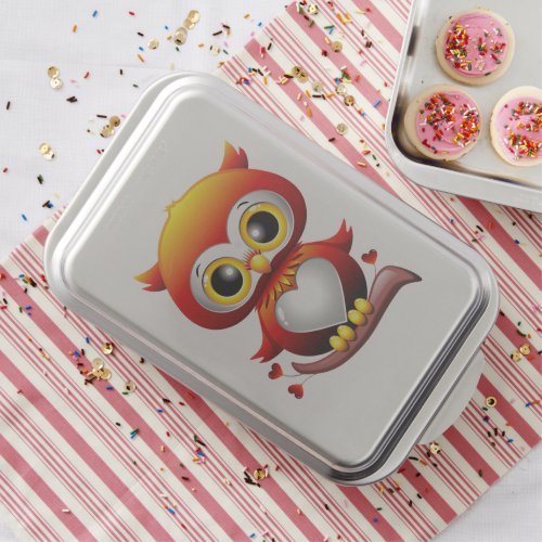 Baby Owl Love Heart Cartoon  Cake Pan