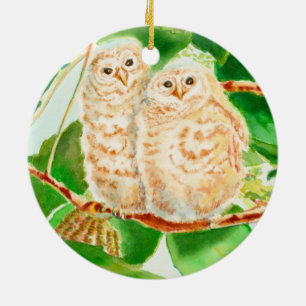 Baby owl ornament