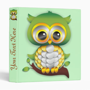 Baby Owl Paper Craft Design Binder