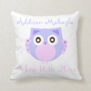 Baby Owl Personalized Pillows