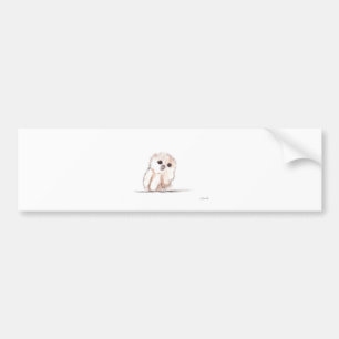 Baby owl small bird bumper sticker