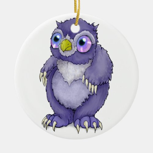 Baby Owlbear Ceramic Ornament