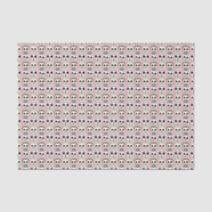 Baby Owls On Pale Pink Background Pattern Tissue Paper