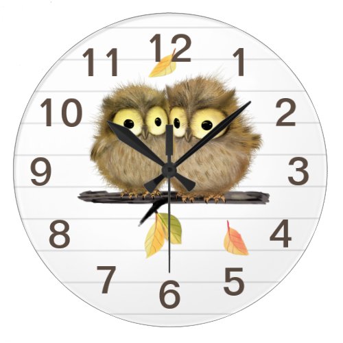 Baby Owls Wall Clock