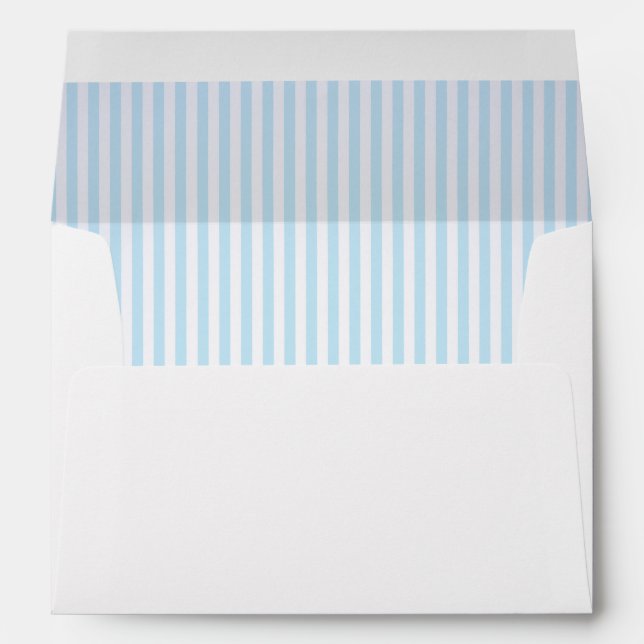 Baby Pale Blue Striped Lining A7 Envelope (Back (Bottom))