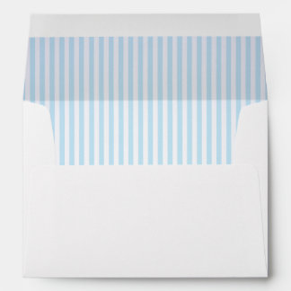 Baby Pale Blue Striped Lining A7 Envelope