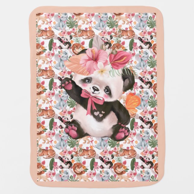 Baby Panda  Baby Blanket (Front)