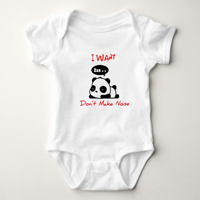 baby panda baby bodysuit (Front)