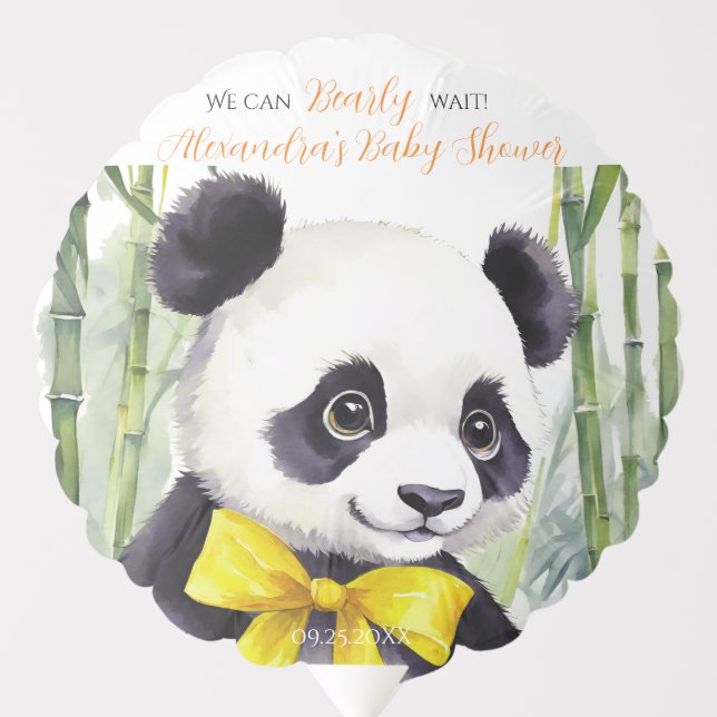 Baby Panda Baby Shower Balloon (Front)