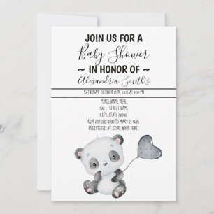 Baby Panda Baby Shower Invitation