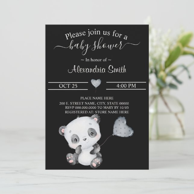 Baby Panda | Baby Shower Invitation (Standing Front)