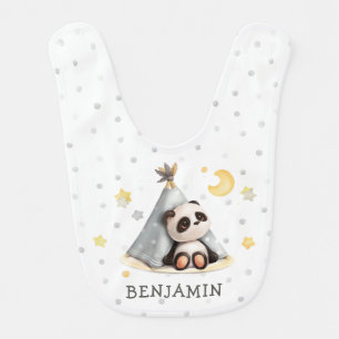 Baby Panda Baby Shower Personalized with name Baby Bib