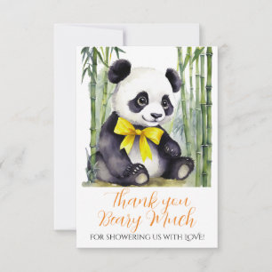 Baby Panda Bear Baby Shower Non Gender Thank You
