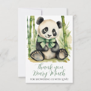 Baby Panda Bear Baby Shower Thank You Card
